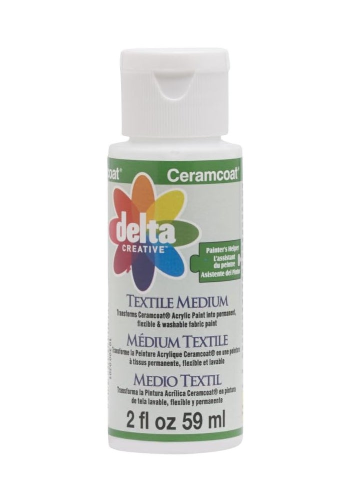 Delta Creative Ceramcoat Textile Medium, 2 oz - Flexible and Washable Fabric Paint
